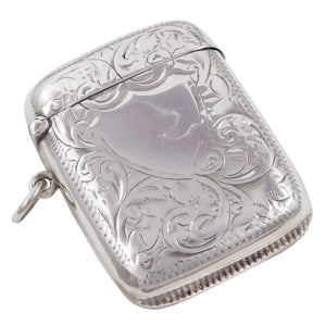 A Victorian, silver vesta case