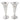 A pair of Edwardian, silver trumpet vases with scalloped rims.