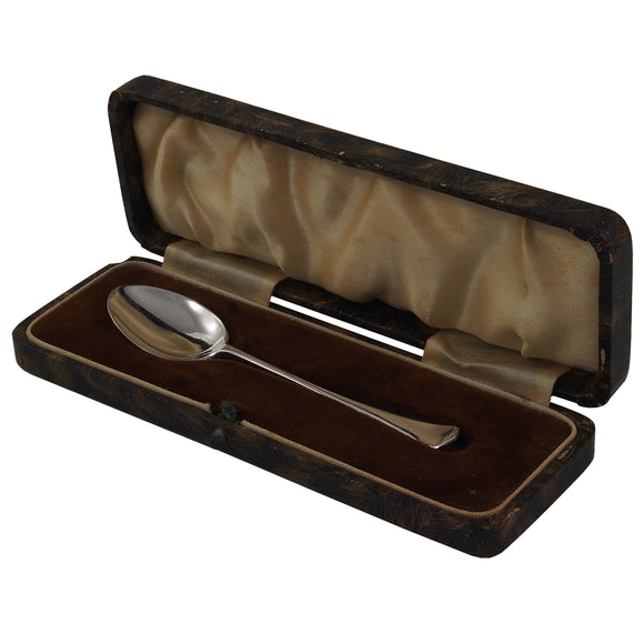 An early 20th century, silver coffee spoon & fitted case