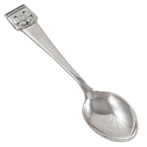 A modern, silver, enamel set, England souvenir teaspoon
