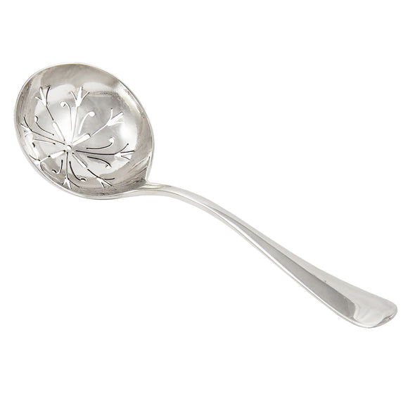 An early 20th century, silver sifter spoon