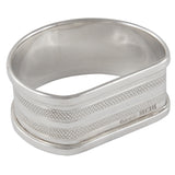 A mid-20th century, silver, engine turned napkin ring