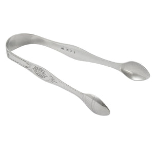 A pair of Georgian, silver sugar tongs