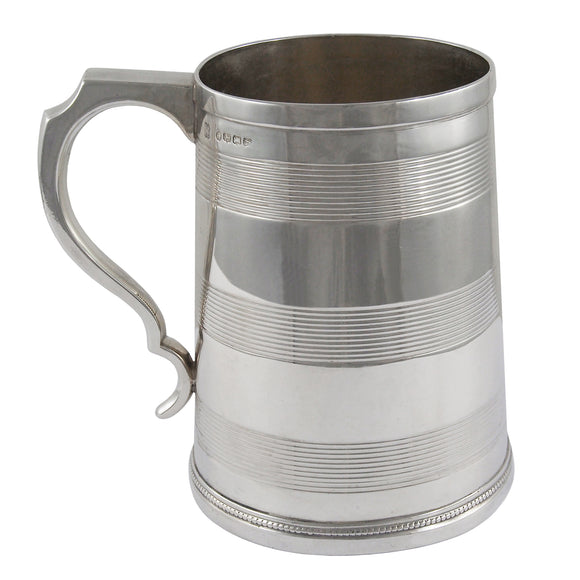 A Victorian, silver, one pint tankard.