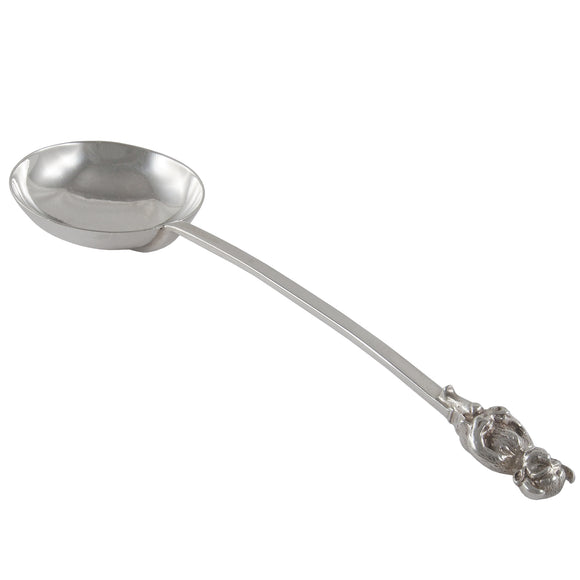 An Edwardian, silver spoon with a Lincoln Imp on the terminal end.