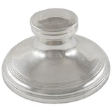 An Edwardian, silver, capstan inkwell with a clear glass liner