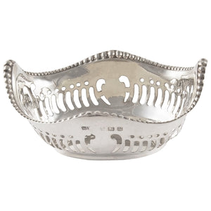 A mid-20th century, silver, pierced sweet dish.