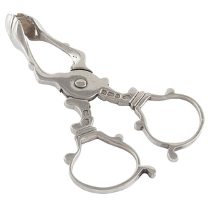 A pair of Edwardian, silver, sugar nips.