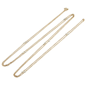 An early 20th century, 9ct yellow gold, pearl set Guard chain