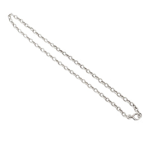 An early 20th century, silver, heavy, oval link trace chain
