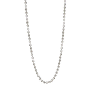 A modern, silver, dot & wire chain