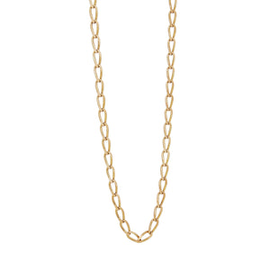 A modern, 9ct yellow gold, curb link chain