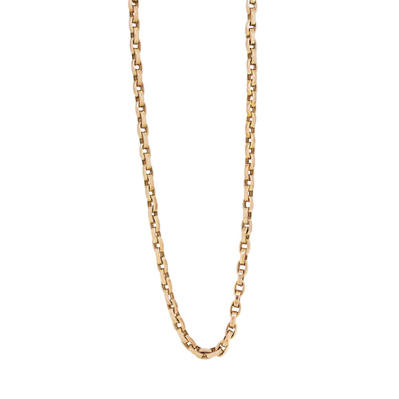 A Victorian, 9ct yellow gold, belcher link chain