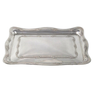 An Edwardian, silver, rectangular dressing table tray